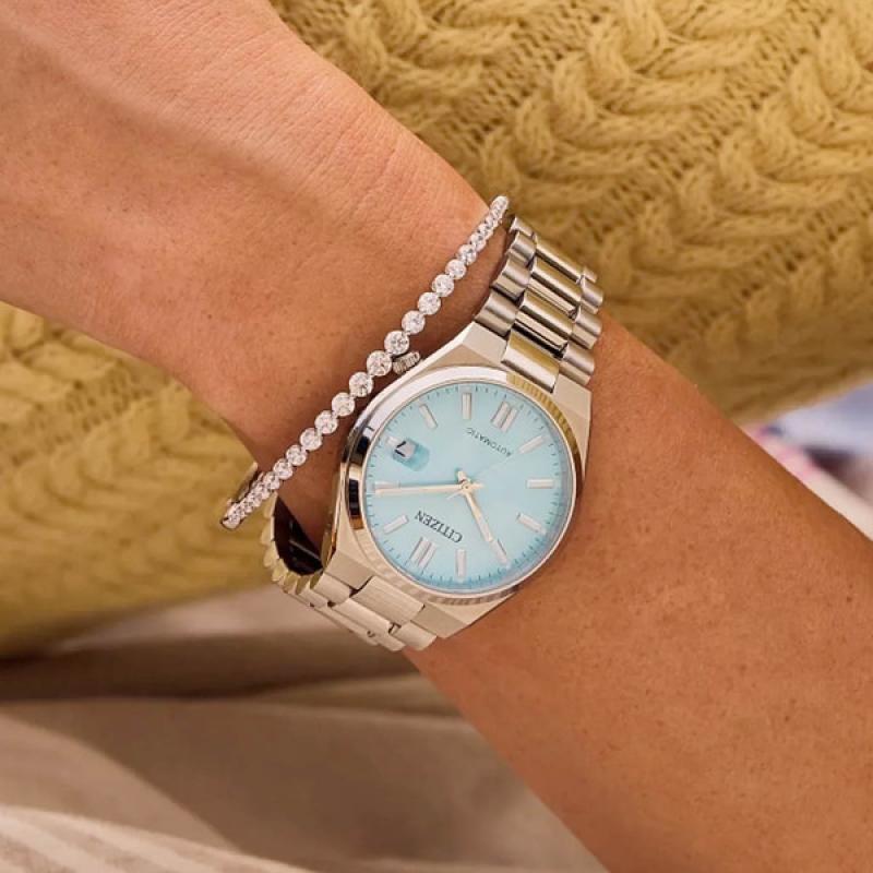Citizen Tsuyosa 37mm Sports Automatic with Ice Blue Dial