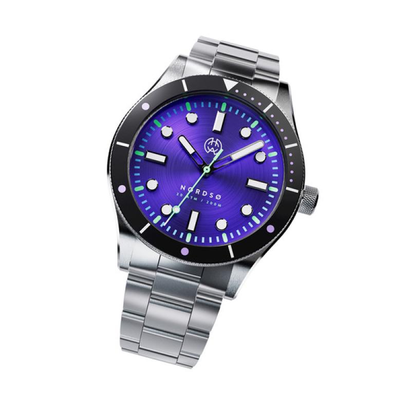 Henry Archer Nordso Automatic Dive Watch with Cosmic Purple Dial