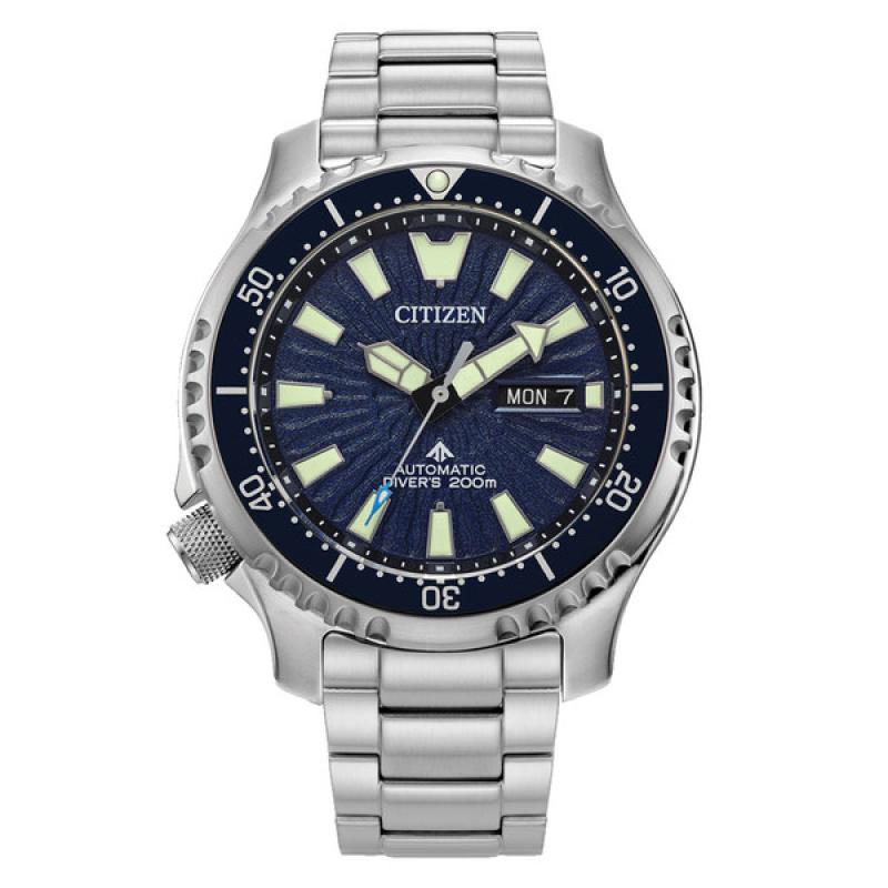 Citizen Automatic Promaster Dive Watch with Blue Dial and Stainless Steel Bracelet