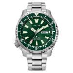 Citizen Automatic Promaster Dive Watch with Green Dial and Stainless Steel Bracelet