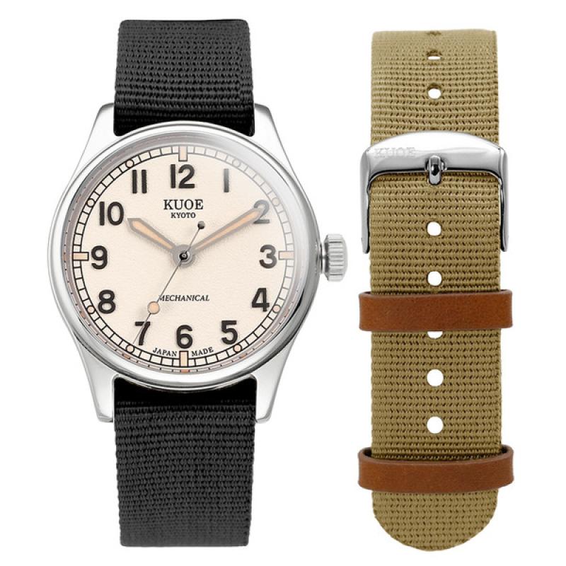 KUOE Old Smith 90-002 Automatic 35mm Watch with Ivory Dial