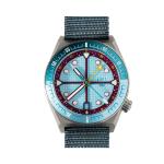 ADPT Series 1 GMT Titanium Field Watch with Aqua Berry Dial #ADPT-DT-AB