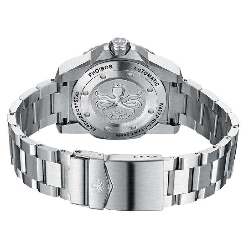 Phoibos Leviathan 40 Automatic Dive Watch with White Dial