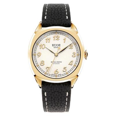 KUOE Royal Smith 90-008 Goldtone 34mm Dress Watch with Ivory Dial