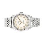 KUOE Royal Smith 90-008 Silver 34mm Dress Watch with Ivory Dial