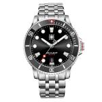 Second Hour Gin Clear Mk2 Watch with Sunburst Black Dial