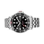 Second Hour Gin Clear Mk2 Watch with Sunburst Black Dial