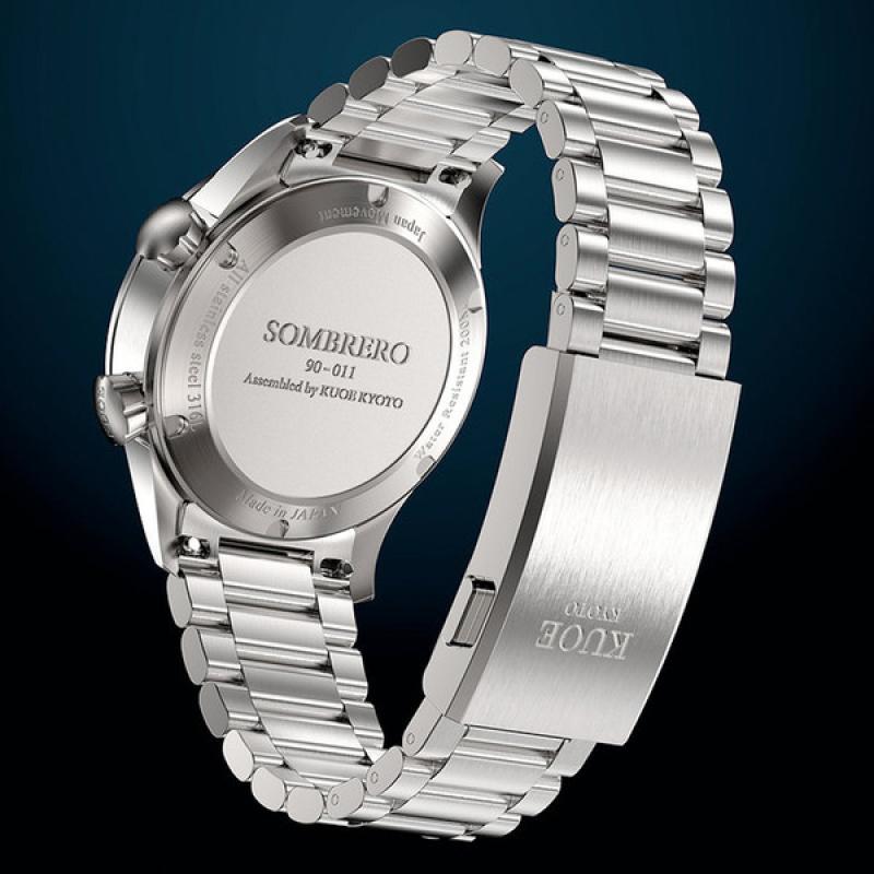 KUOE Sombrero 90-011 Black Linen Textured Dial Watch