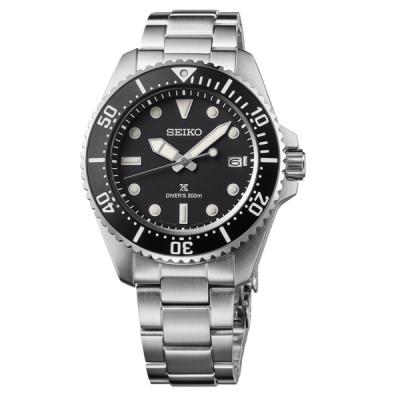 Seiko 41mm Prospex Black Dial Solar Dive Watch