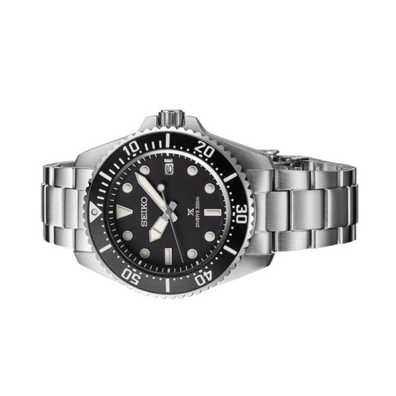 Seiko 41mm Prospex Black Dial Solar Dive Watch