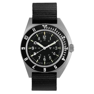Marathon Swiss 41mm Steel Navigator (no date) with Tritium Tubes on Ballistic Strap