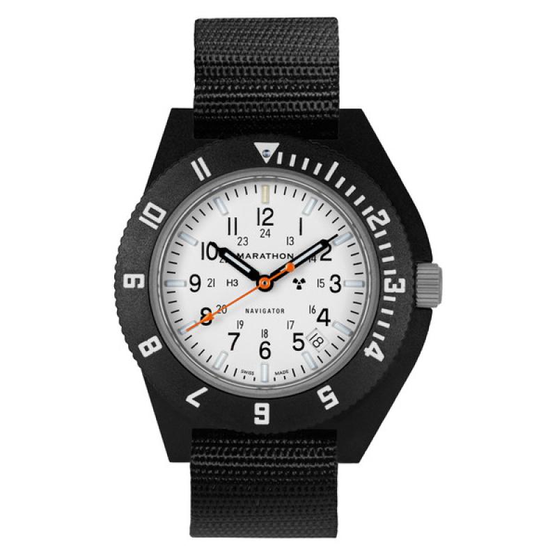 Marathon x Islander Special Edition White Dial Navigator with Blue Tritium Tubes