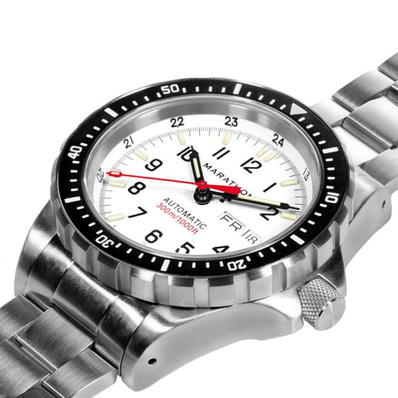 Marathon Jumbo Day-Date SAR Automatic Dive Watch with White Dial