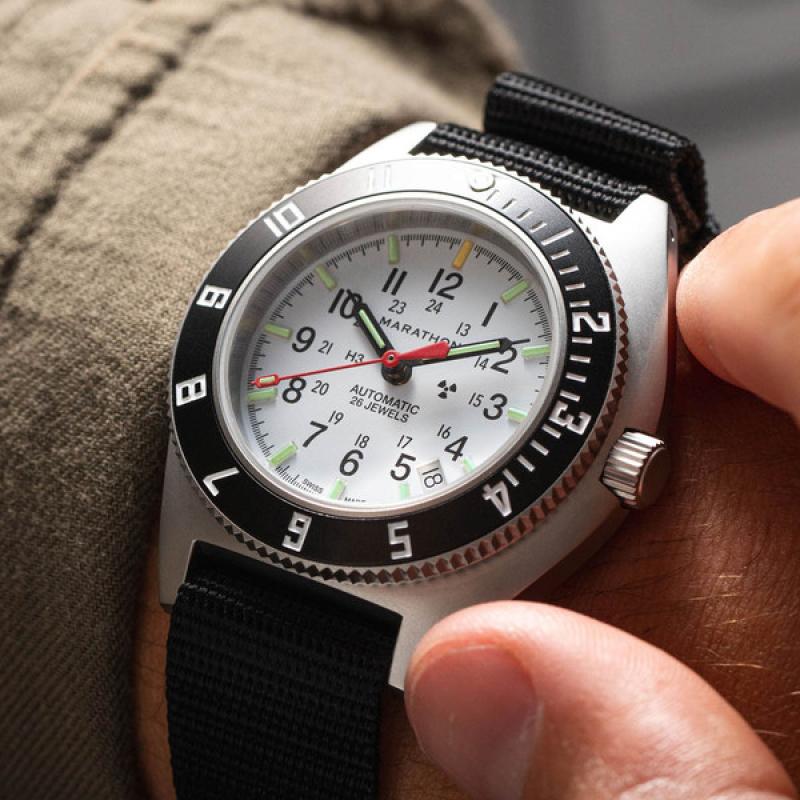 Marathon Swiss 41mm Automatic Arctic Navigator on Ballistic Nylon