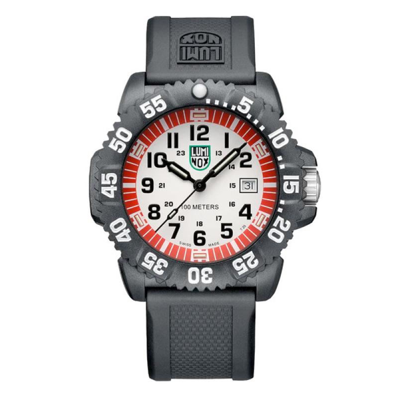 Luminox 44mm G Sea Lion Dive Watch With Red and White Dial