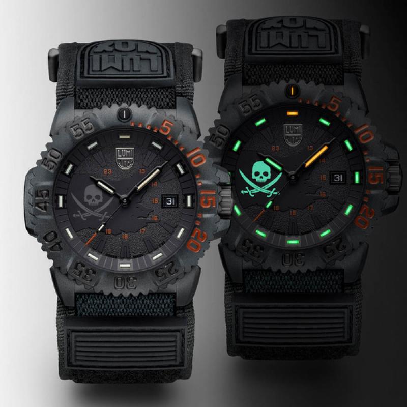 Luminox 44mm Navy SEAL 3050 Dive Watch Limited Edition Pirate Watch